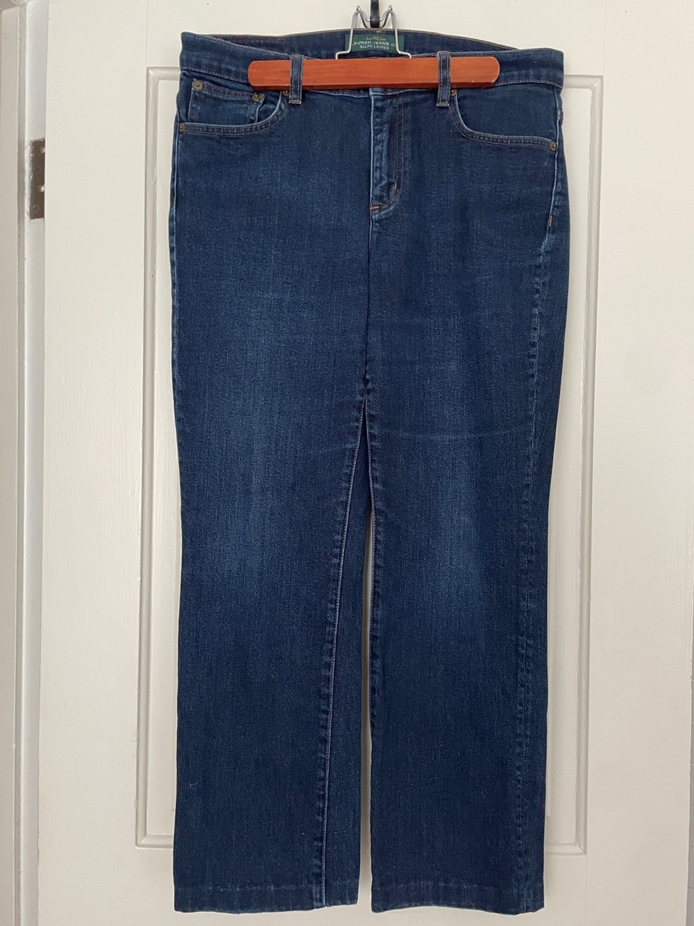 Ralph Lauren Dark Blue Straight-Leg Jeans Size 12
